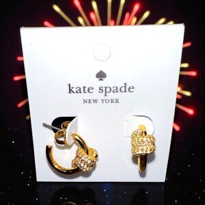 Kate Spade New York Ropes & Knots Cubic Zirconia Pavé Small Hoop Earrings